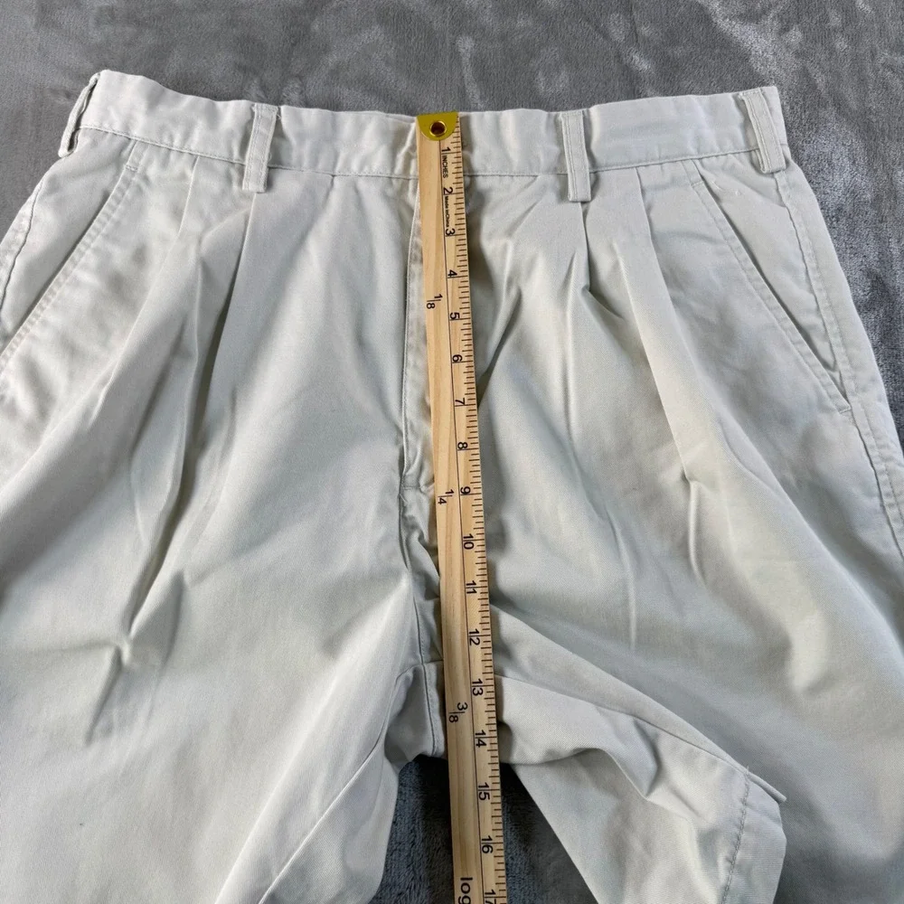 Nike Golf Mens Pleated Chino Shorts Khaki Tan Cotton Twill Size 35